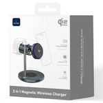 WIWU W041 3-in-1 Qi2.2 Magnetic Wireless Charger 25W Fast Charging Station for iPhone Apple Watch AirPods