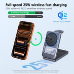 Q29 3-i-1 magnetisk trådløs oplader Qi2.2 25W hurtigopladning foldbar opladestation