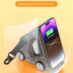 T20S Forklift Design 3 in 1 Desktop Wireless Charger Stand 15W Fast Charging for Phone Watch Earphone