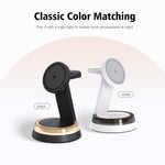 Q36-A 3 in 1 Magnetic Wireless Charger Qi2.2 25W Fast Charging Desktop Stand for iPhone Apple Watch AirPods