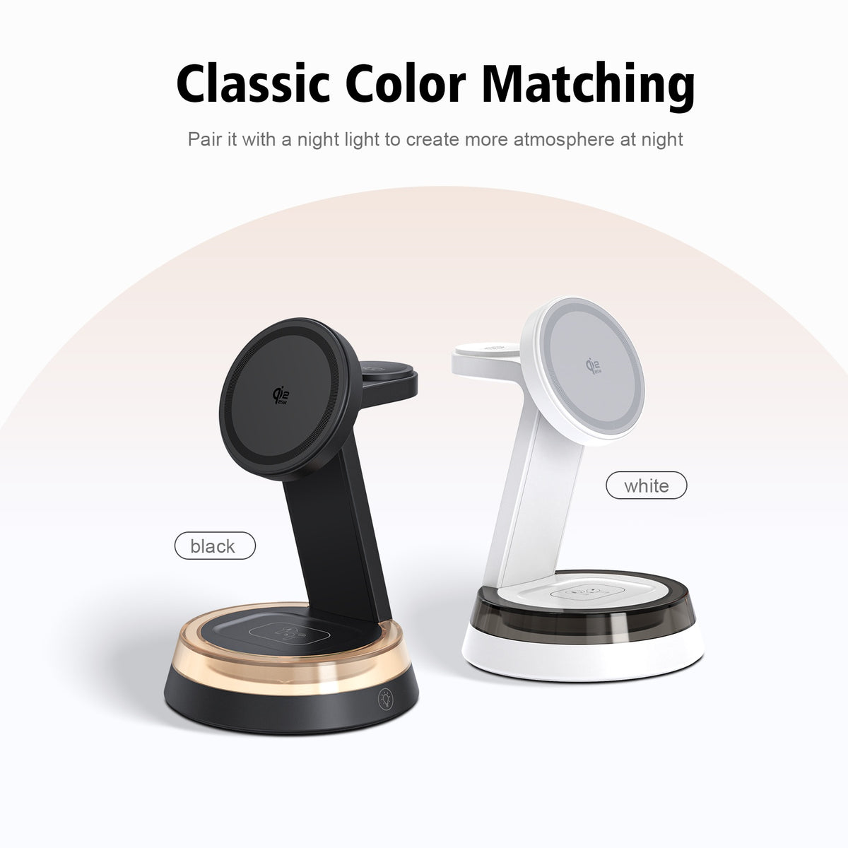 Q36-A 3 in 1 Magnetic Wireless Charger Qi2.2 25W Fast Charging Desktop Stand for iPhone Apple Watch AirPods