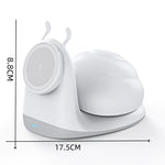 W11 Snegl Design Magnetisk Trådløs Oplader 15W Hurtig Opladningsstander med Natlys