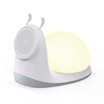W11 Snegl Design Magnetisk Trådløs Oplader 15W Hurtig Opladningsstander med Natlys
