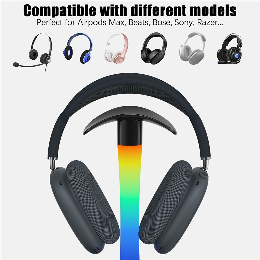 D9 Headphone Stand 15W Wireless Charging RGB Ambient Light Charging Dock for Gaming Desktop