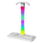 D9 Headphone Stand 15W Wireless Charging RGB Ambient Light Charging Dock for Gaming Desktop