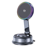 K33D Vacuum Adsorption Car Phone Mount Qi2.2 25W Wireless Fast Charging Air Cooled Magnetic Phone Holder