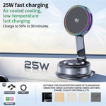 K33D Vacuum Adsorption Car Phone Mount Qi2.2 25W Wireless Fast Charging Air Cooled Magnetic Phone Holder