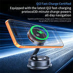 K33D Vacuum Adsorption Car Phone Mount Qi2.2 25W Wireless Fast Charging Air Cooled Magnetic Phone Holder