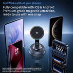 K33D Vacuum Adsorption Car Phone Mount Qi2.2 25W Wireless Fast Charging Air Cooled Magnetic Phone Holder