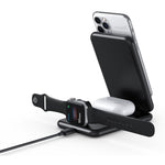 B-13 3-in-1 15W Wireless Charger Cell Phone Stand Holder Foldable Charging Pad for Apple Watch / AirPods
