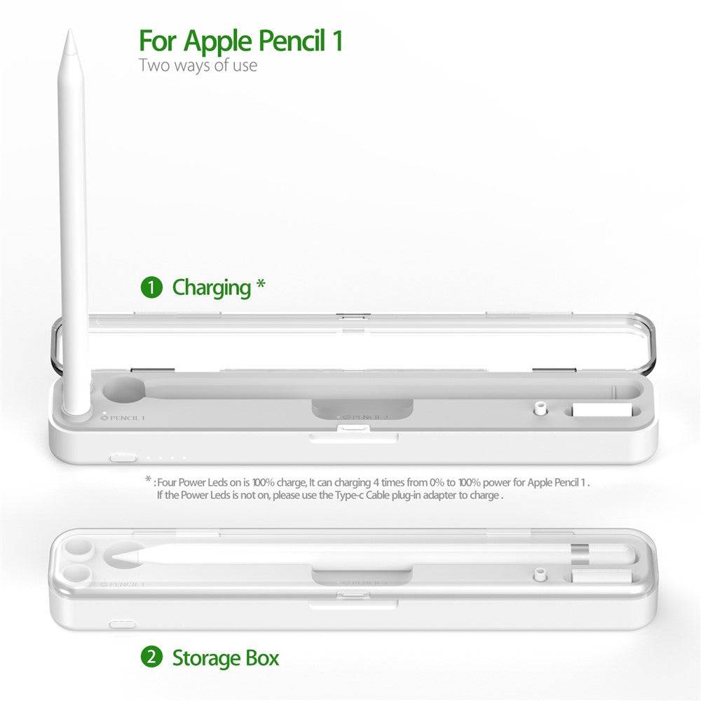 Til Apple Pencil (2. generation) / (1. generation) Oplader 2-i-1 Trådløs / Kablet Opladningsboks Indbygget Batteri