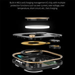 X3 15W Fast Charging 3-in-1 Wireless Charger for Mobile Phones, Watches, Headset Cordless Charging Pad (Basic Version)