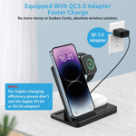 Z5G 3 i 1 15W snabb trådlös laddare hopfällbar laddningsstation för Qi-mobiler / hörlurar / iWatch