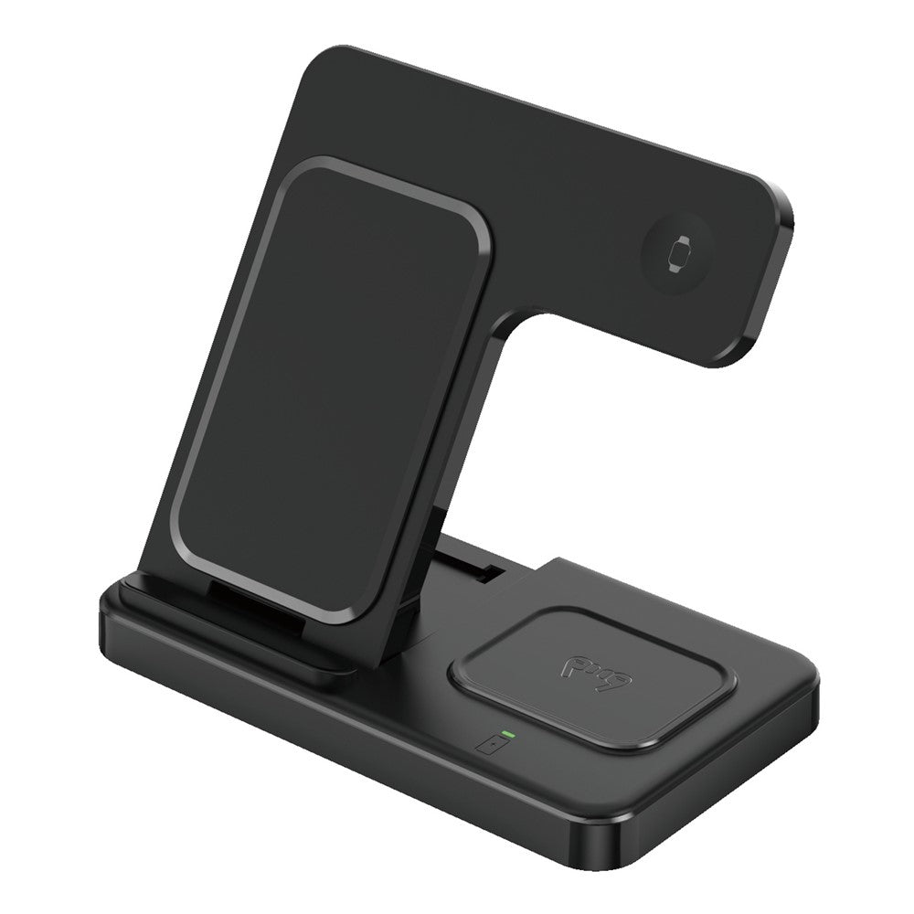 Z5G 3 i 1 15W snabb trådlös laddare hopfällbar laddningsstation för Qi-mobiler / hörlurar / iWatch
