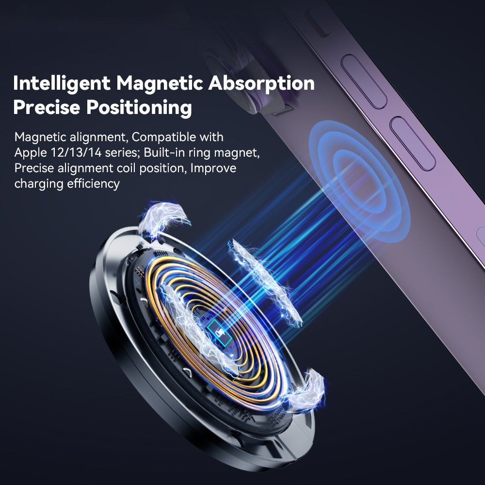 ESSAGER For iPhone 14 / 13 / 12 Series 15W ABS Magnetic Wireless Charger Phone Charging Pad