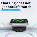 JJT-X53 til Apple Watch Series 1-8 oplader Mini magnetisk trådløs opladningsplade med USB-stik