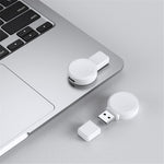 JJT-X53 til Apple Watch Series 1-8 oplader Mini magnetisk trådløs opladningsplade med USB-stik