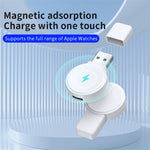 JJT-X53 til Apple Watch Series 1-8 oplader Mini magnetisk trådløs opladningsplade med USB-stik
