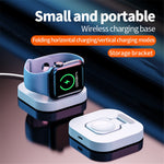 JJT-A56 For Apple Watch Series 1-8 Foldable Smartwatch Charger Mini Magnetic Wireless Charging Pad