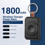 A-04 Bærbar Mini Trådløs Oplader til Apple Watch Series 1800mAh Powerbank med Ringlås