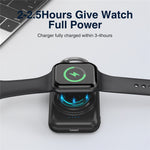 A-04 Bærbar Mini Trådløs Oplader til Apple Watch Series 1800mAh Powerbank med Ringlås