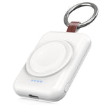 A-04 Bærbar Mini Trådløs Oplader til Apple Watch Series 1800mAh Powerbank med Ringlås