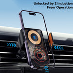 ESSAGER T11 Wireless Charger Smart Car Charger Phone Holder 360 Degree Rotating Air Vent Charger Mount