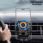 ESSAGER T11 Wireless Charger Smart Car Charger Phone Holder 360 Degree Rotating Air Vent Charger Mount