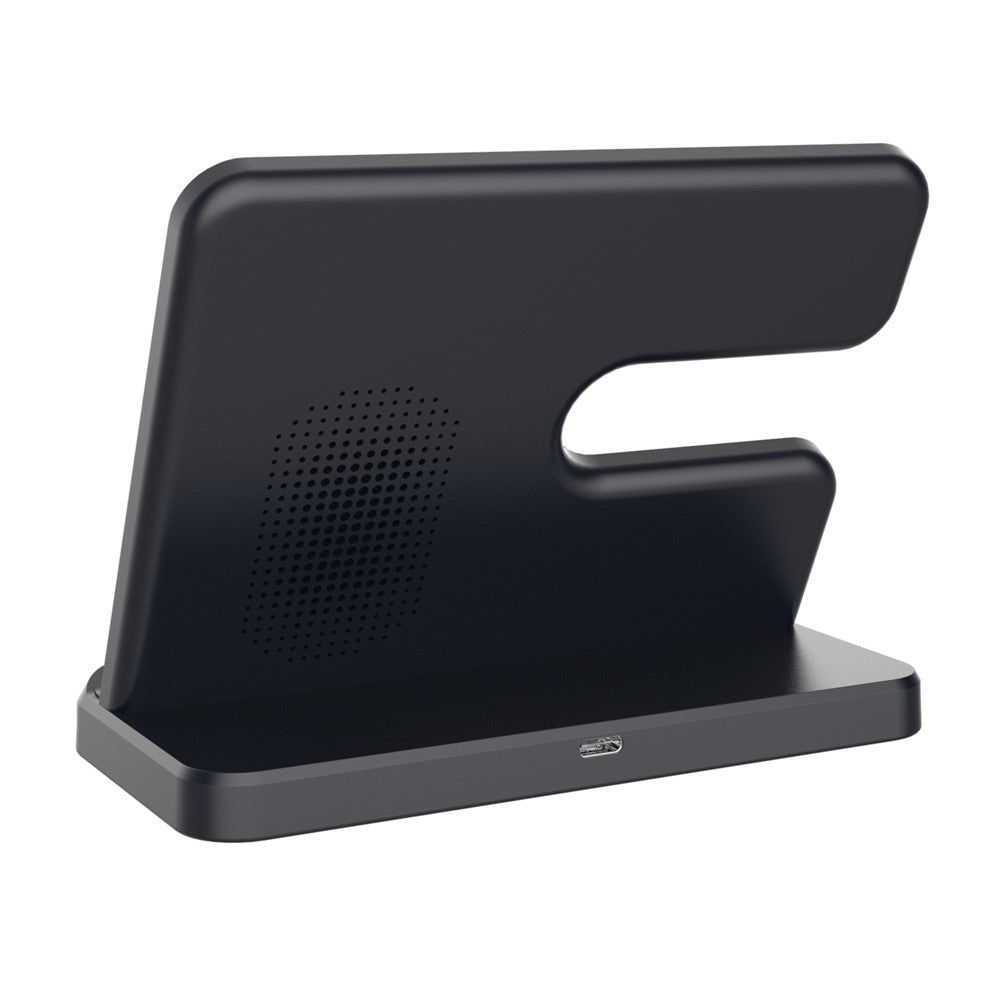 GY-Q10B 3 in 1 Wireless Charging Station 15W Fast Charger Stand for Samsung Galaxy Watch / Qi-enabled Phone / Earbuds