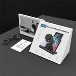 GY-Q10B 3 in 1 Wireless Charging Station 15W Fast Charger Stand for Samsung Galaxy Watch / Qi-enabled Phone / Earbuds