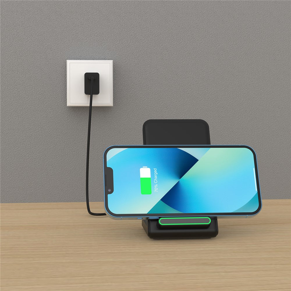 YF-F3 15W Fast Wireless Charging Stand Mobile Phone Desktop Cordless Charger (CE, FCC)
