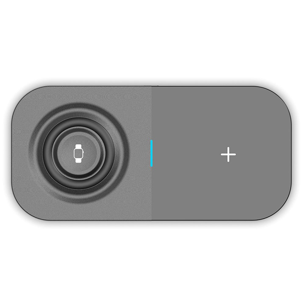 T2A 2-in-1 15W Wireless Charging Station for Apple Watch Series, Mobile Phone Wireless Charger
