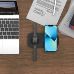 T2A 2-in-1 15W Wireless Charging Station for Apple Watch Series, Mobile Phone Wireless Charger