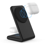 M2A 2-in-1 Magnetic Wireless Charger Vertical Charging Stand for AirPods Pro / iPhone (CE / FCC / ROHS / UKCA Certificate)