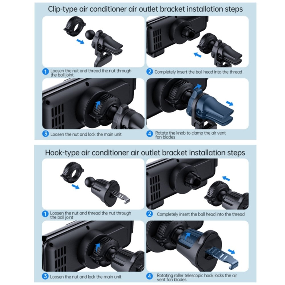 S20A For Samsung Folding Screen Mobile Phone Bracket Car Air Vent Wireless Charger