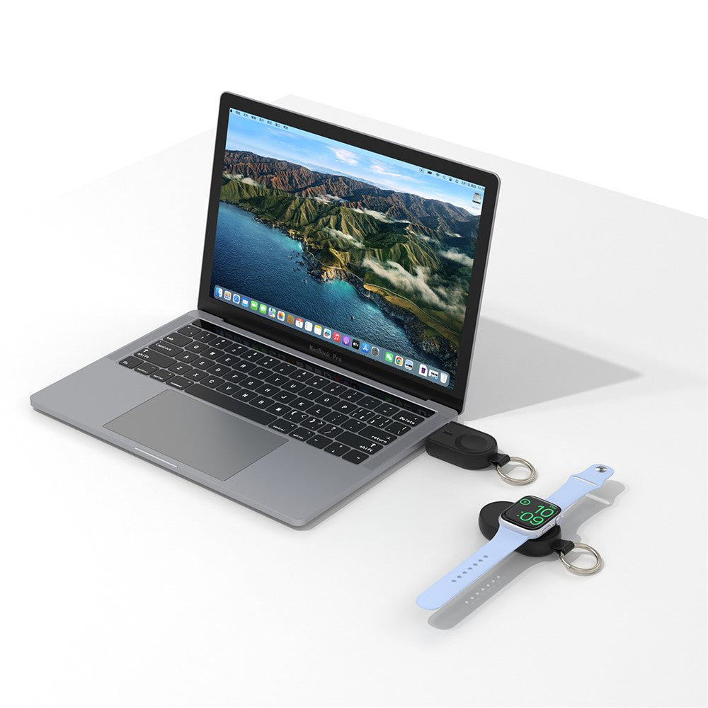U20 bærbar 1200mAh-powerbank til Apple Watch serie 1-9, magnetisk trådløs oplader