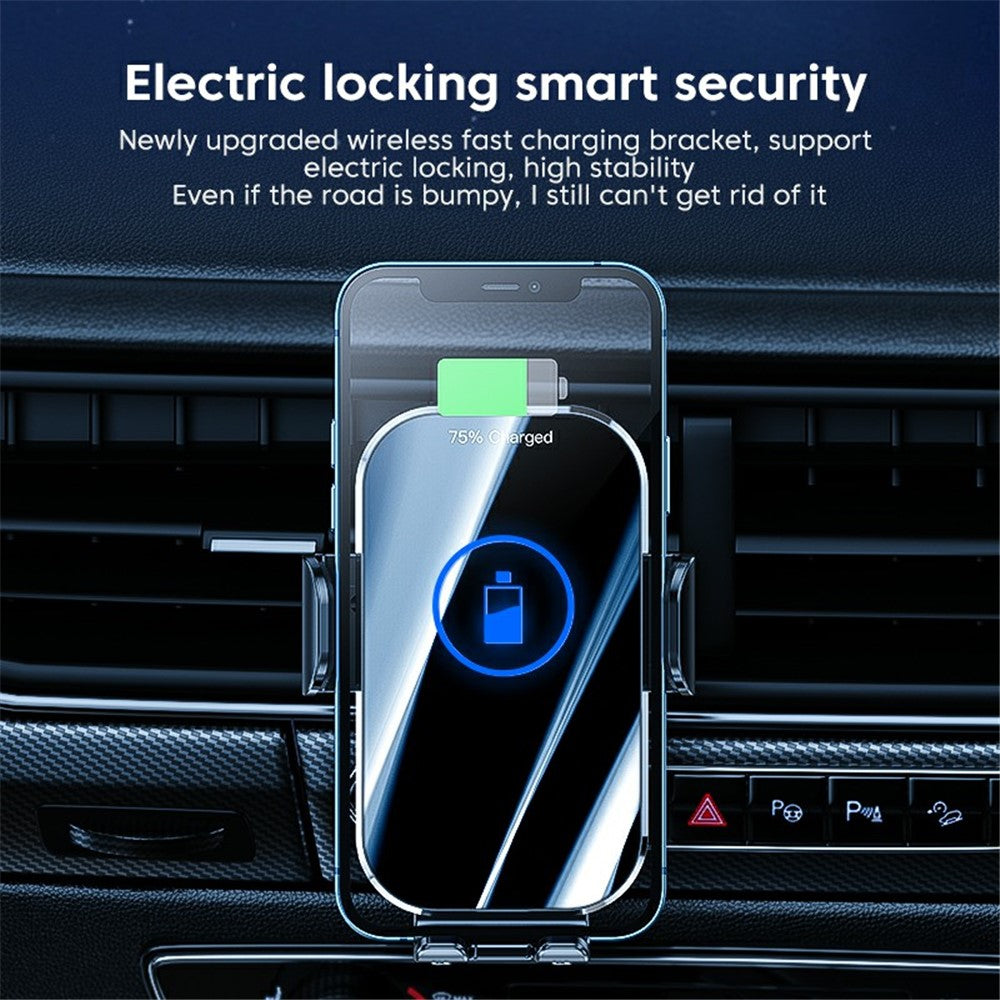 X10 15W Trådløs Hurtigopladende Biloplader Telefonholder Beslag Stander