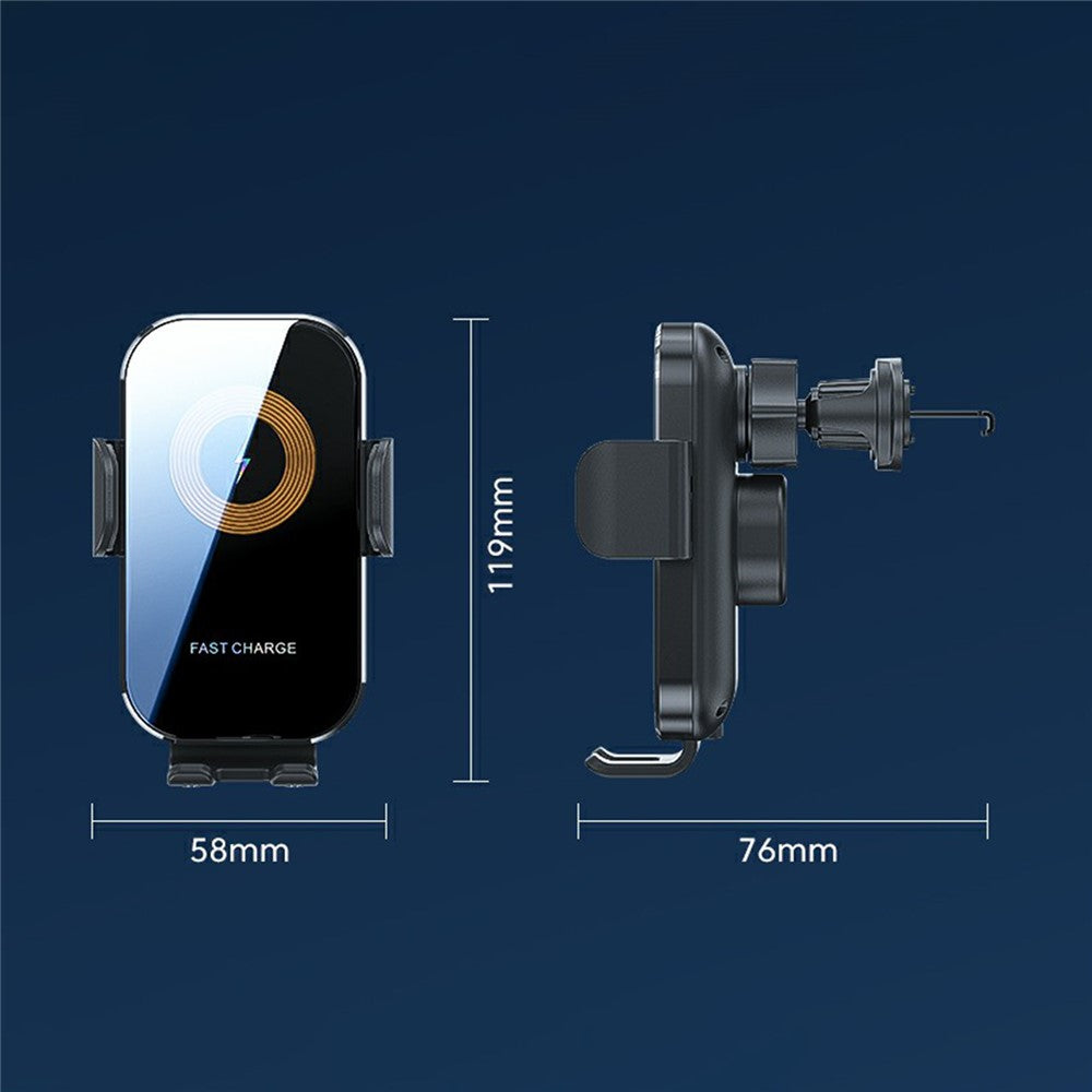 X12 Car Air Vent Touch Sensing Wireless Phone Charger Mount Cell Phone Bracket