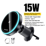 ESSAGER Magnetic Wireless Charger Car Mount Cell Phone Bracket Holder Charger