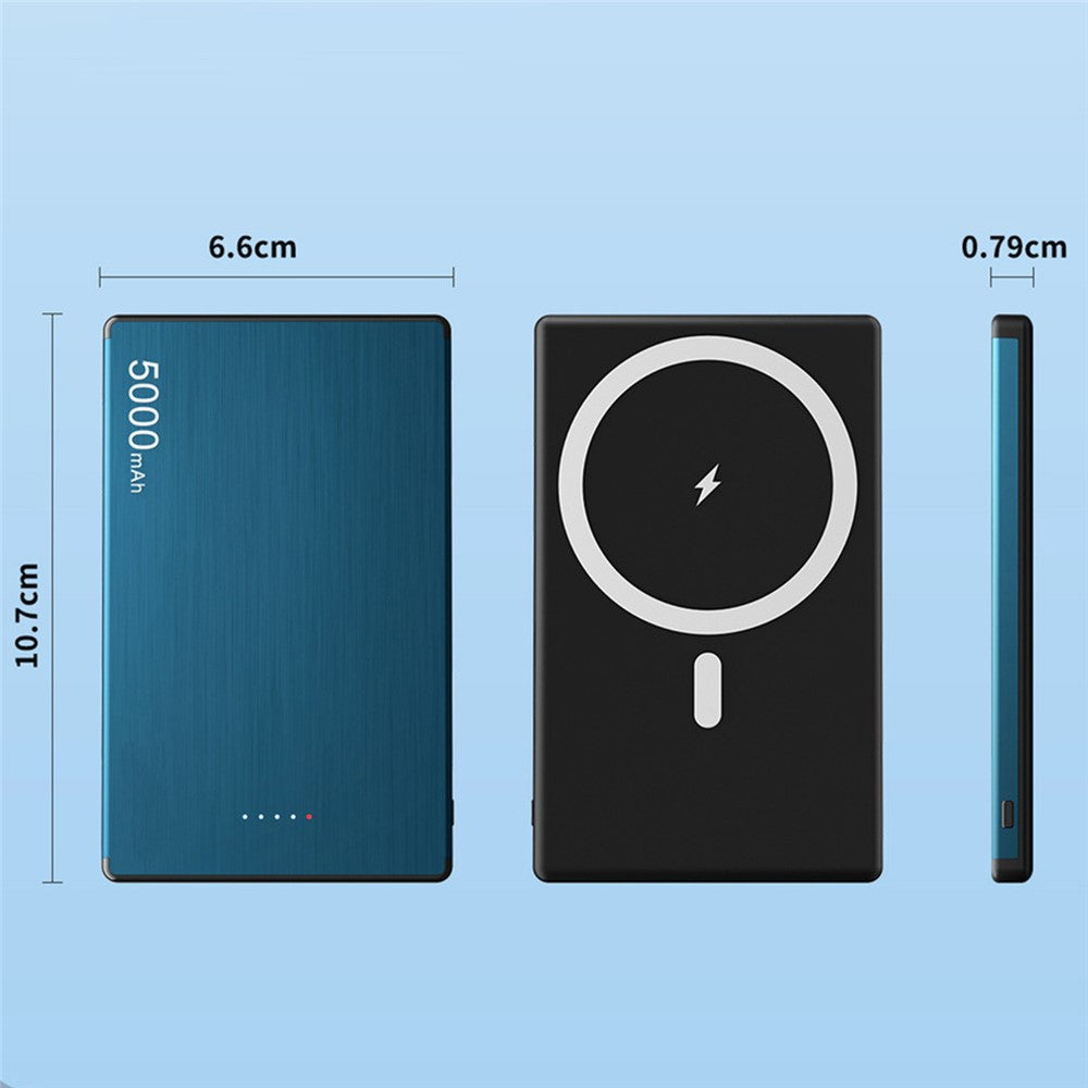 FLOVEME Magnetisk Powerbank 5000mAh PD 20W Trådløs Ultratynd Batteripakke
