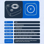 E49 10000mAh Power Bank Camera-Shaped Magnetic Wireless Charger Phone External Battery Pack