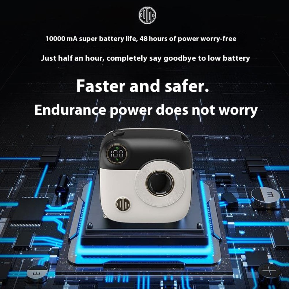 E49 10000mAh Power Bank Camera-Shaped Magnetic Wireless Charger Phone External Battery Pack