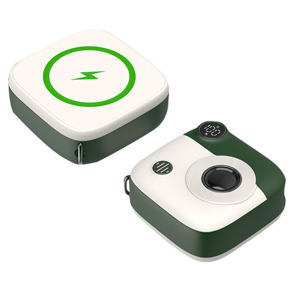 E49 10000mAh Power Bank Camera-Shaped Magnetic Wireless Charger Phone External Battery Pack