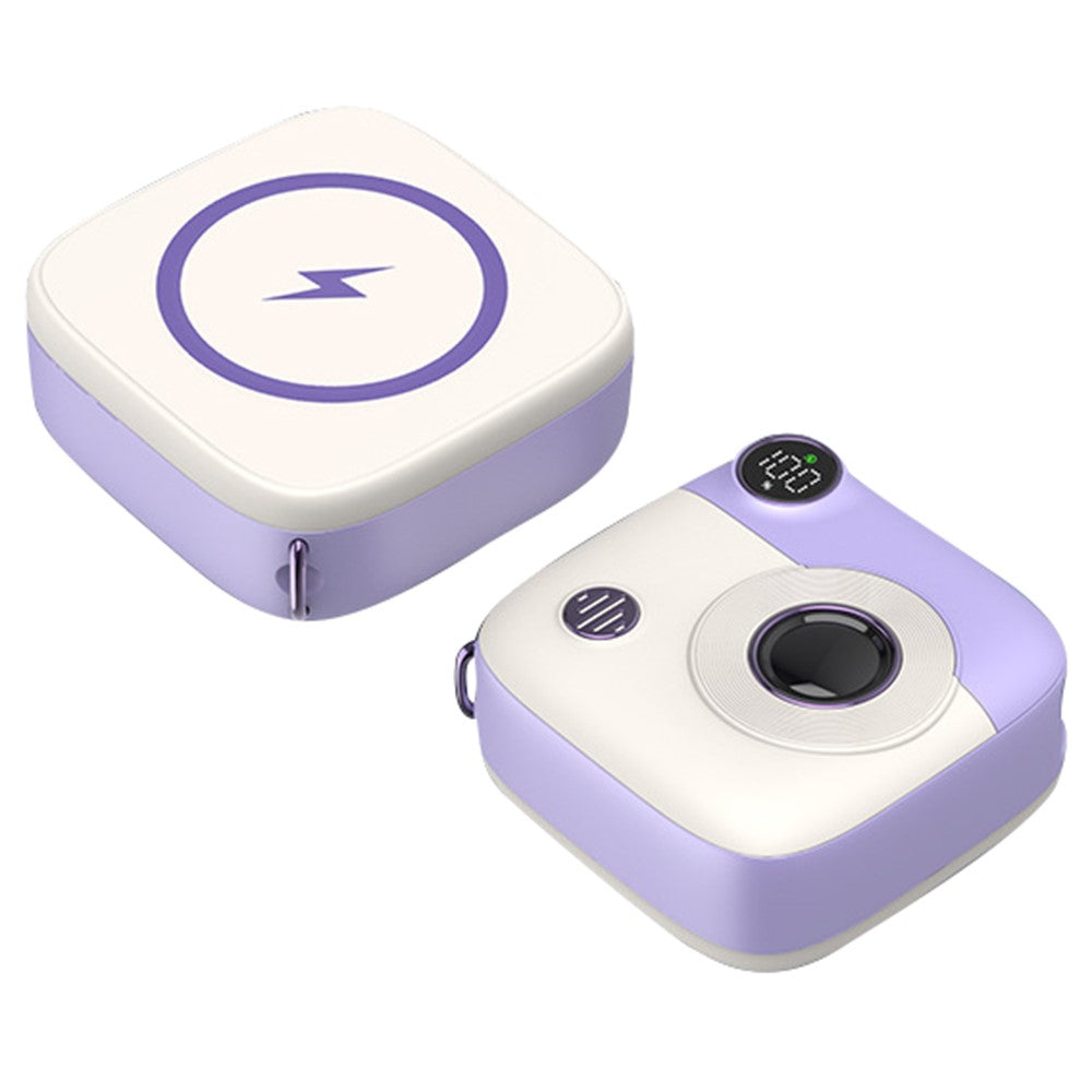 E49 10000mAh Power Bank Camera-Shaped Magnetic Wireless Charger Phone External Battery Pack