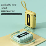 K33 10000mAh Powerbank med indbygget Type-C + 8-benet kabel, hurtig bærbar telefonoplader