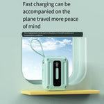K33 10000mAh Powerbank med indbygget Type-C + 8-benet kabel, hurtig bærbar telefonoplader
