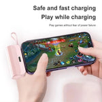 HY-DX628 Mini Portable Charger 10000mAh Power Bank 22.5W Battery Pack with Type-C Plug and 8-Pin Cable