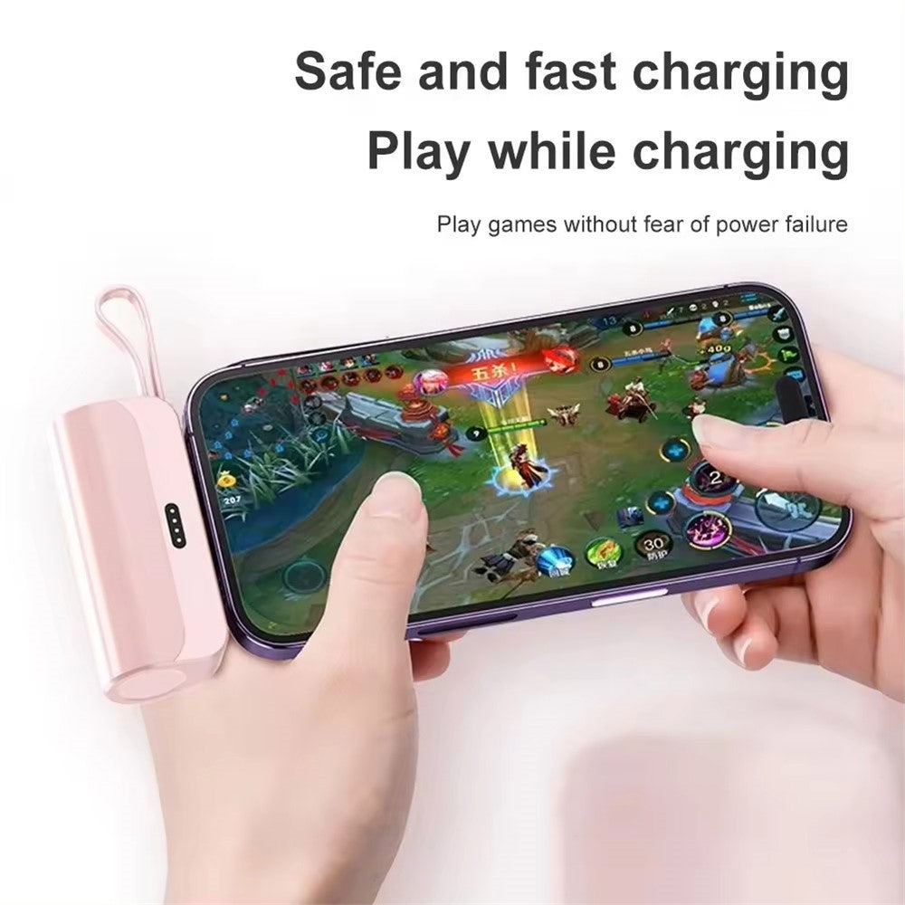 HY-DX628 Mini Portable Charger 10000mAh Power Bank 22.5W Battery Pack with Type-C Plug and 8-Pin Cable