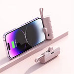 HY-DX628 Mini Portable Charger 10000mAh Power Bank 22.5W Battery Pack with Type-C Plug and 8-Pin Cable