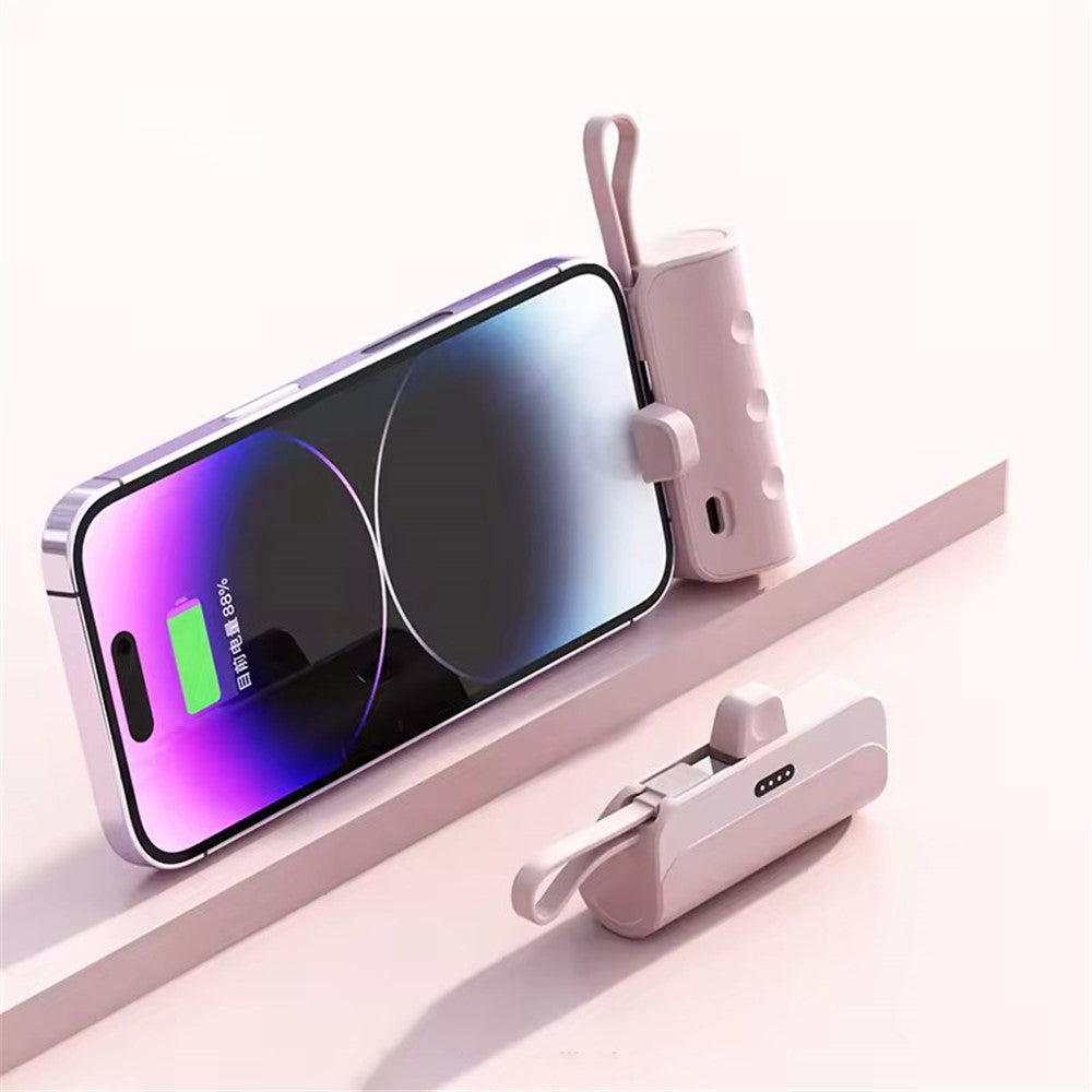 HY-DX628 Mini Portable Charger 10000mAh Power Bank 22.5W Battery Pack with Type-C Plug and 8-Pin Cable